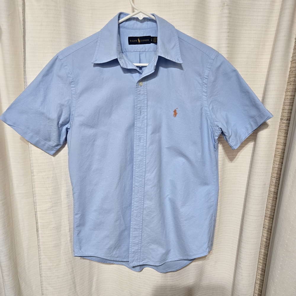 Polo by Ralph Lauren Men's Blue Short Sleeve Shirt